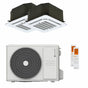 Condizionatore Clivet BOX 2 650x650 cassetta 4 vie dual split 9000+12000 BTU inverter A++  unità esterna 5.3 kW