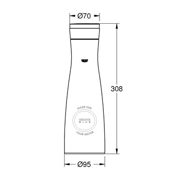 Caraffa Grohe Blue in cristallo da 1 litro