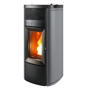 Stufa a pellet MCZ Musa Comfort Air 14 M2 14 kW aria canalizzabile grigio argento MCZ