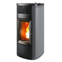 Stufa a pellet MCZ Musa Comfort Air 14 M2 14 kW aria canalizzabile grigio argento MCZ