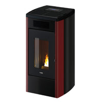 Stufa a pellet Cadel Atena Plus 12 ad aria canalizzata 12 kW - WiFi ROSSO