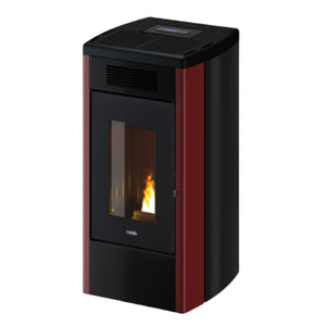 Stufa a pellet Cadel Atena Plus 12 ad aria canalizzata 12 kW - WiFi ROSSO