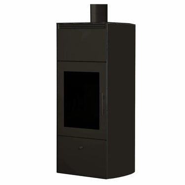 Stufa a legna Edilkamin Flamma 14 kW Idro Bianco panna Edilkamin