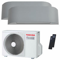 Condizionatore Toshiba Haori dual split 7000+12000 BTU inverter A++ wifi unità esterna 4 kW