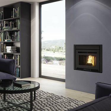 Inserto a pellet per camino PELLEK80 EVO2 EK63 - gruppo Edilkamin - 8 kW ad aria WiFi