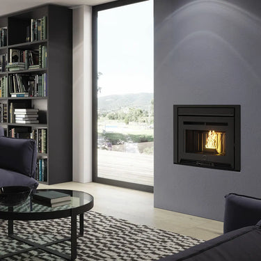 Inserto a pellet per camino PELLEK80 EVO2 EK63 - gruppo Edilkamin - 8 kW ad aria WiFi EK63