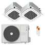 Condizionatore Clivet Cassetta Compatta 4 vie IBA1-Y dual split 9000+12000 BTU inverter A++ wifi unità esterna 4.1 kW
