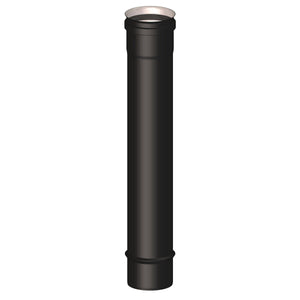 Elemento dritto M/F diam. 80 mm lunghezza 500 mm scarico fumi stufa a pellet e caldaia a pellet