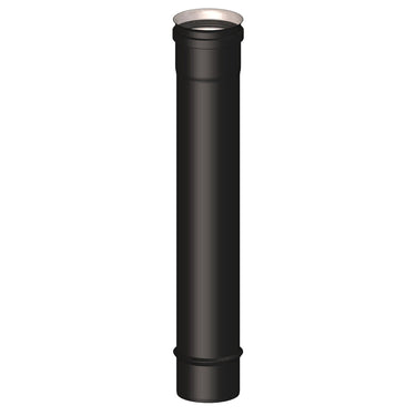Elemento dritto M/F diam. 80 mm lunghezza 500 mm scarico fumi stufa a pellet e caldaia a pellet