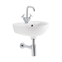 Lavamani 40 Geberit Colibrì 40 cm monoforo sospeso bianco lucido