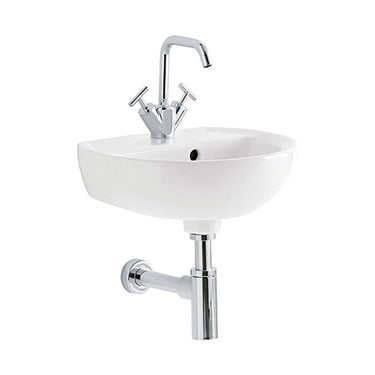 Lavamani 40 Geberit Colibrì 40 cm monoforo sospeso bianco lucido