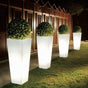Vaso luminoso Arkema Quadro 102 SL in resina LLDPE quadrato 102 cm