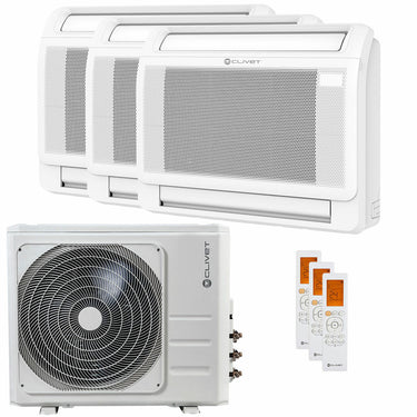 Condizionatore Clivet CONSOLE 3 trial split 9000+12000+18000 BTU inverter A++  unità esterna 10.5 kW