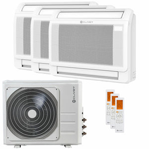 Condizionatore Clivet CONSOLE 3 trial split 12000+12000+18000 BTU inverter A++ unità esterna 10.5