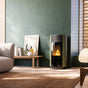 Stufa a pellet Girolami Round 14 13 kW ad aria WiFi - Verde