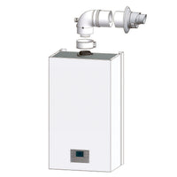 Kit scarico fumi coassiale parete orizzontale universale ø 60/100 M/F caldaie a condensazione