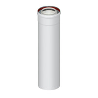 Elemento dritto coassiale universale m/f ø60/100 da 500 mm per scarico fumi caldaia a condensazione