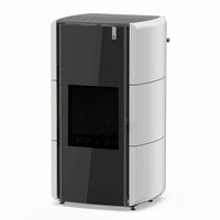 Stufa Policombustibile Girolami Edge 26 24 kW Idro con kit a.c.s. - bianco
