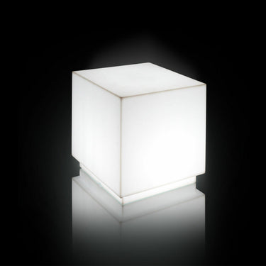 Cubo luminoso da giardino Arkema Iris SL  in resina LLDPE con pannello fotovoltaico