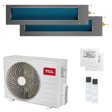 Condizionatore TCL Canalizzabile Serie D dual split 9000+9000 BTU inverter A++ wifi unità esterna 5.1 kW