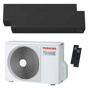Condizionatore Toshiba SHORAI Edge Black dual split 12000+12000 BTU inverter A++ wifi unità