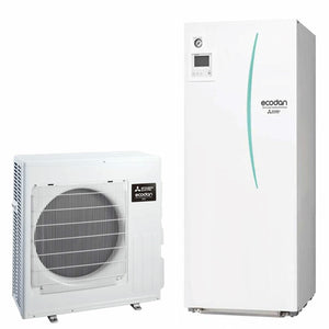 Pompa di calore aria acqua Mitsubishi Electric Ecodan 7,5 kW splittata con Hydrotank