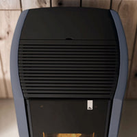 Stufa Policombustibile Girolami Edge 26 24 kW Idro con kit a.c.s. - grigio