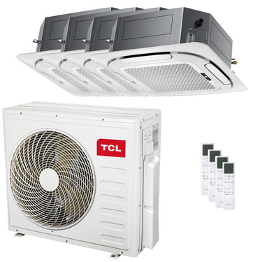 Condizionatore TCL Cassetta 4 vie Serie S quadri split 9000+9000+9000+12000 BTU inverter A++ wifi unità esterna 9.4 kW