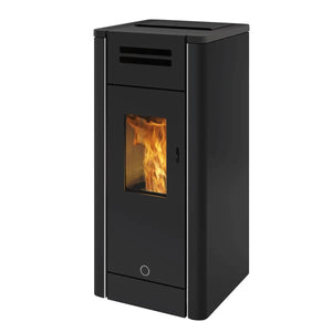 Stufa a pellet EK63 METRO110+ - gruppo Edilkamin -  10,5 kW ad aria canalizzata Nero EK63