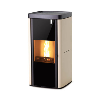 Stufa policombustibile Girolami Soft 18 avorio 18 kW idro + kit acs