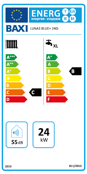 Caldaia Baxi luna3 blue+ 240 i camera aperta 24 kW metano