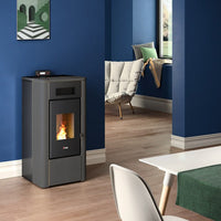 Stufa a pellet Cadel River Idro 16 ad acqua 16,1 kW WiFi Antracite
