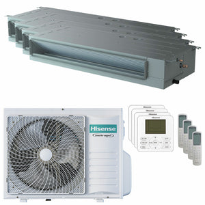 Condizionatore Hisense Canalizzabile ADT quadri split 9000+9000+9000+9000 BTU inverter A++ unità est