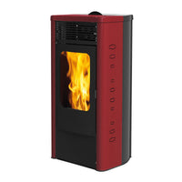 Stufa a pellet Italiana Camini Dida2 Plus 13 kW ad aria canalizzabile bordeaux Italiana Camini