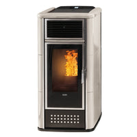 Stufa a pellet Klover Belvedere 28  23,7 kW  acqua+aria+kit acs avorio