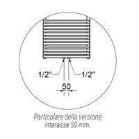 Termoarredo Scaldasalviette Elen 22 I50 480x2084 mm Inox Lucido