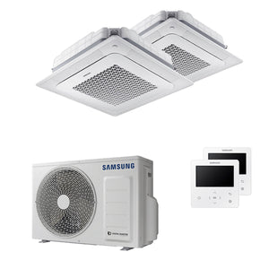 Condizionatore Samsung Cassetta Windfree 4 vie dual split 12000+12000 BTU inverter A+++ unità