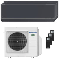 Condizionatore Panasonic Etherea trial split 9000+12000+12000 BTU inverter A+++ wifi unità esterna 5.2 kW grigio grafite