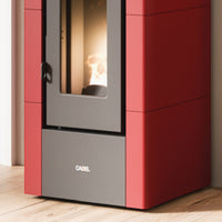 Stufa a pellet Cadel Cristal 6 ad aria 5,5 kW - WiFi ROSSO