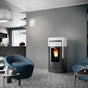 Stufa a pellet Edilkamin Vyda2 H 18 Up 19,2 kW Idro WiFi Bianco Opaco
