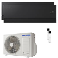 Condizionatore Samsung WindFree Première dual split 9000+9000 BTU inverter A+++ wifi unità esterna 4 kW Soapstone Charcoal