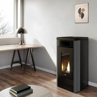 Stufa a pellet Cadel Atena Plus 14 ad aria canalizzata 14 kW - WiFi ANTRACITE