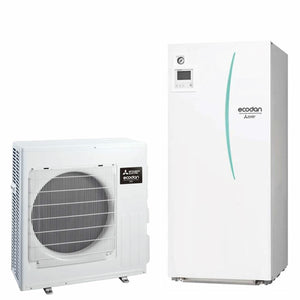 Pompa di calore aria acqua Mitsubishi Electric Ecodan 7,5 kW splittata con Hydrotank