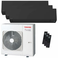 Condizionatore Toshiba SHORAI Edge Black trial split 7000+9000+16000 BTU inverter A+++ wifi unità esterna 7 kW