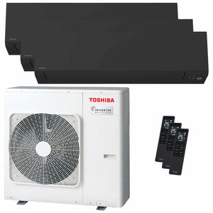 Condizionatore Toshiba SHORAI Edge Black trial split 7000+9000+16000 BTU inverter A+++ wifi unità