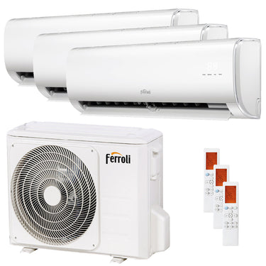 Condizionatore Ferroli Giada trial split 9000+12000+18000 BTU inverter A+ wifi unità esterna  8,2 kW