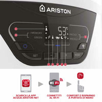 Scaldabagno elettrico e pompa di calore ibrido Lydos Hybrid Ariston 130 litri WiFi
