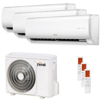 Condizionatore Ferroli Giada trial split 9000+12000+12000 BTU inverter A+ wifi unità esterna 7.9 kW