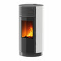 Stufa a pellet Girolami Round 12 11 kW ad aria WiFi - Bianco
