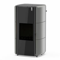 Stufa Policombustibile Girolami Edge 26 24 kW Idro con kit a.c.s. - grigio